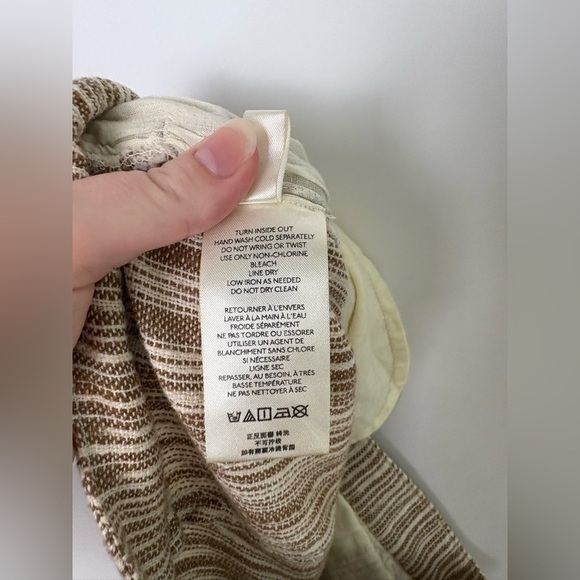 Free People Marta Yarn Striped Dyed Trouser Pants Fringe Hem - Picture 6 of 7